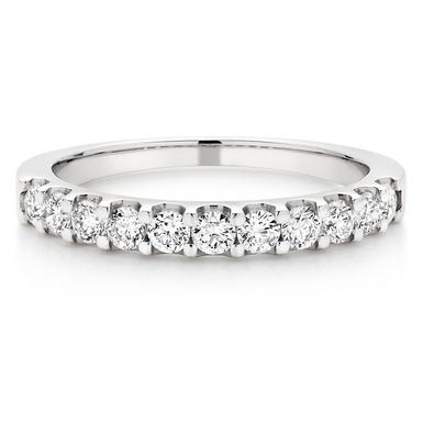 Platinum Diamond Half Eternity Ring | 0011067 | Beaverbrooks the Jewellers
