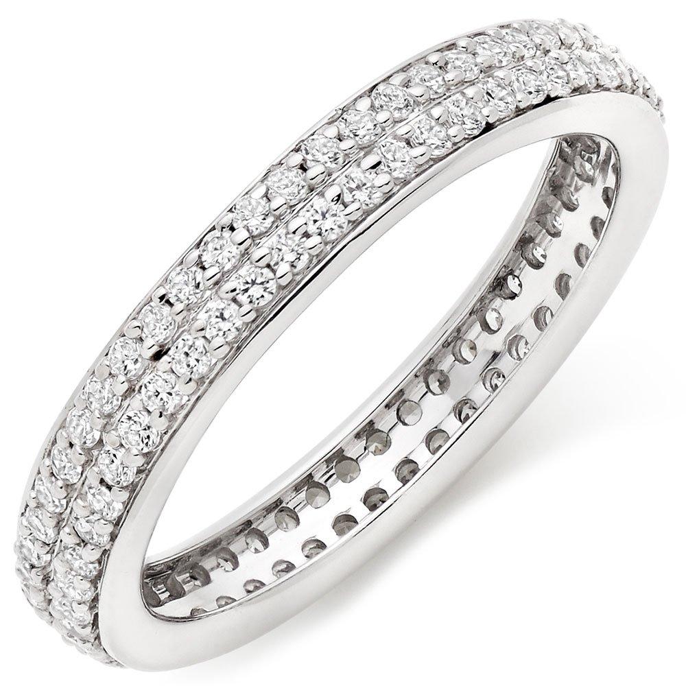 9ct gold cubic hot sale zirconia eternity ring