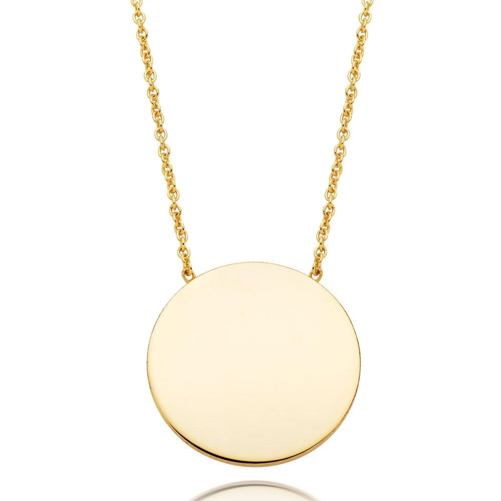 Real gold hot sale disc necklace