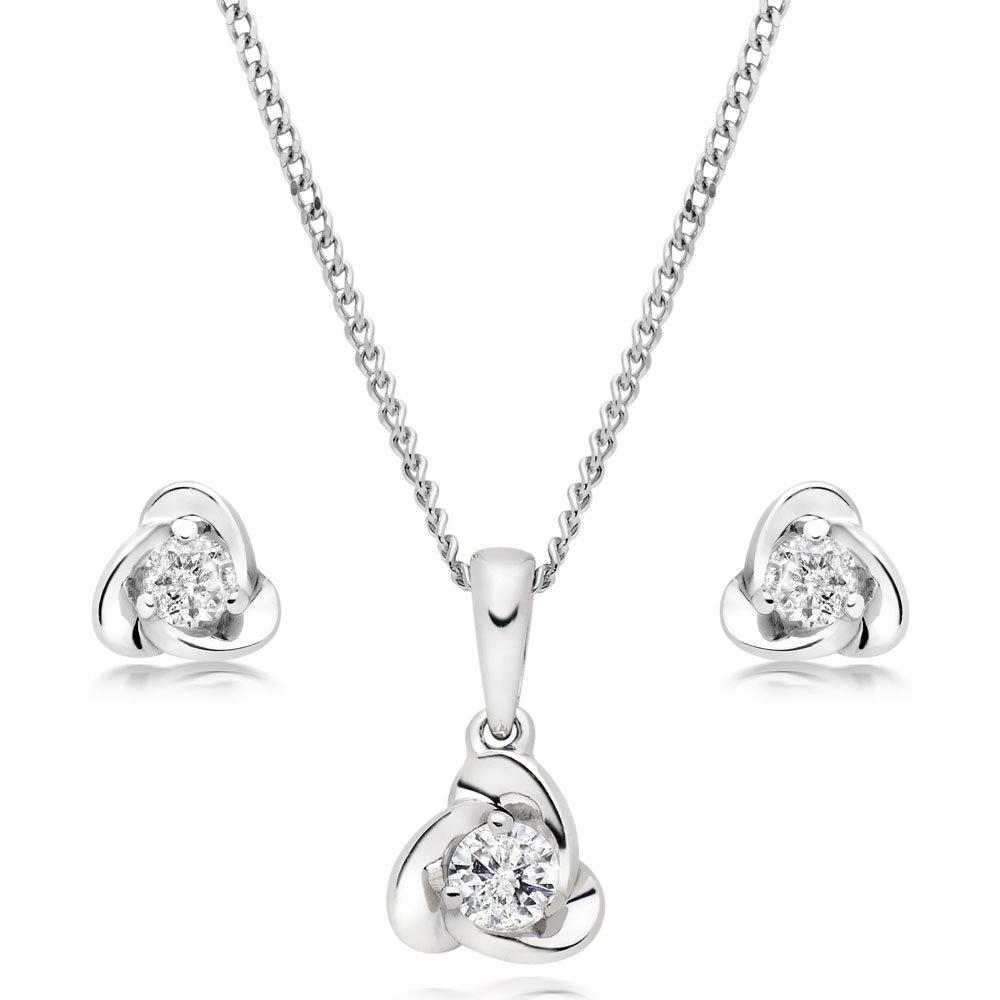 white gold necklace set