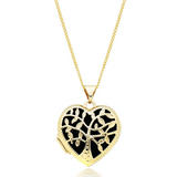 9ct Yellow Gold Tree Heart Locket