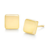 9ct Yellow Gold Square Stud Earrings