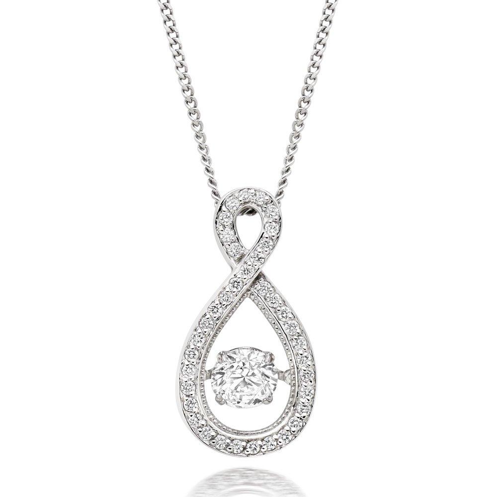 Dance 9ct White Gold Diamond Pendant | 0104737 | Beaverbrooks the Jewellers