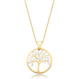 9ct Yellow Gold and White Gold Tree Pendant