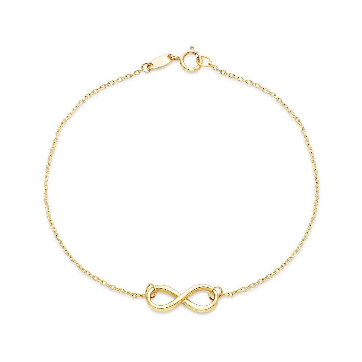 9ct Yellow Gold Infinity Bracelet