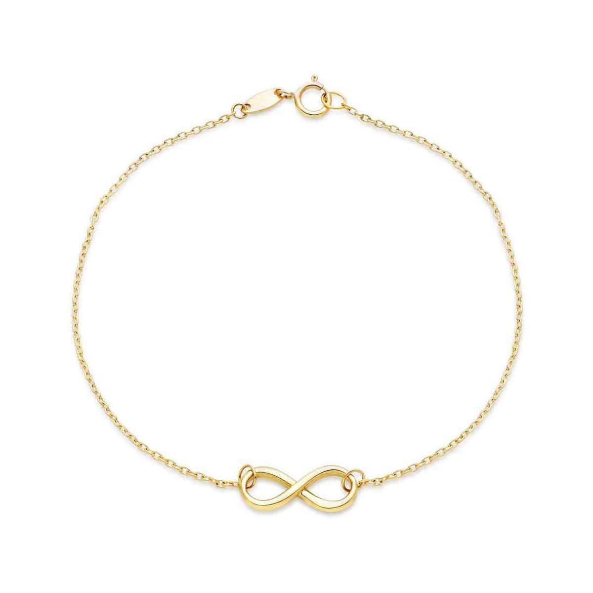 9ct Yellow Gold Infinity Bracelet 0105267 Beaverbrooks the