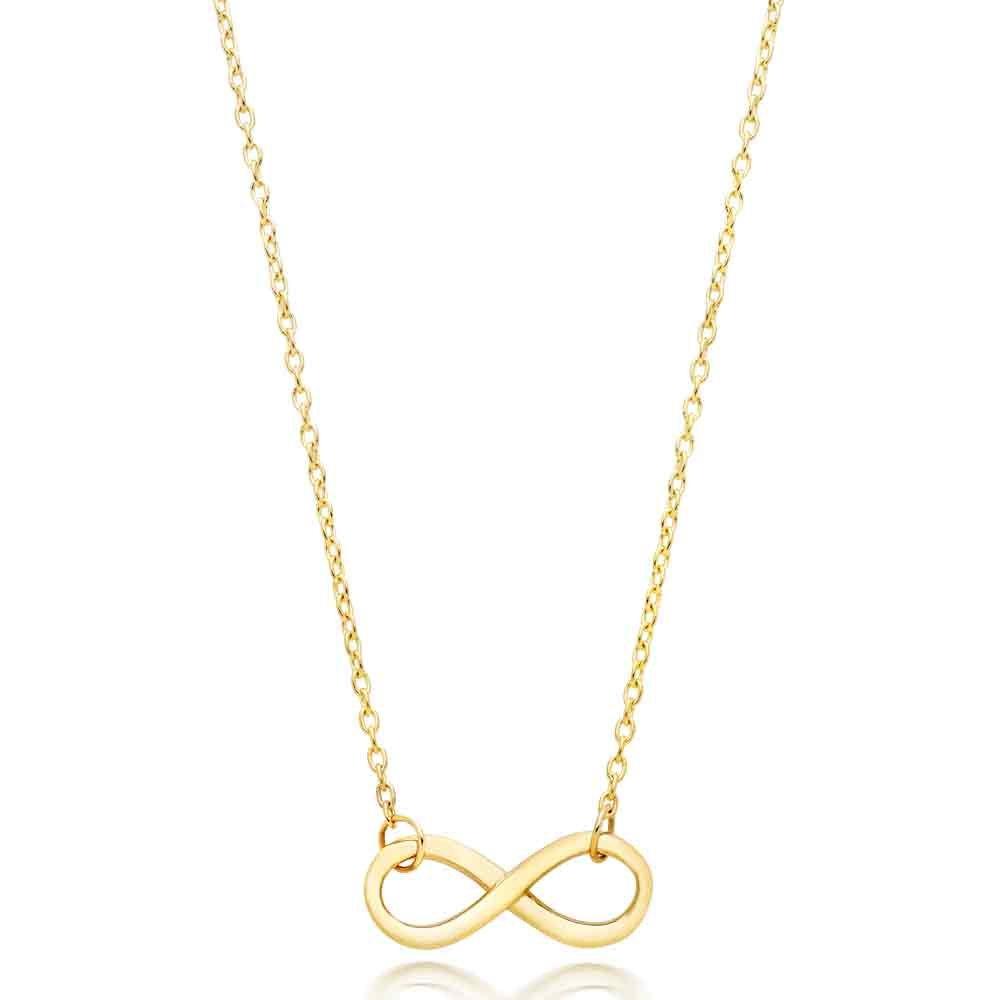 9ct Yellow Gold Infinity Necklace