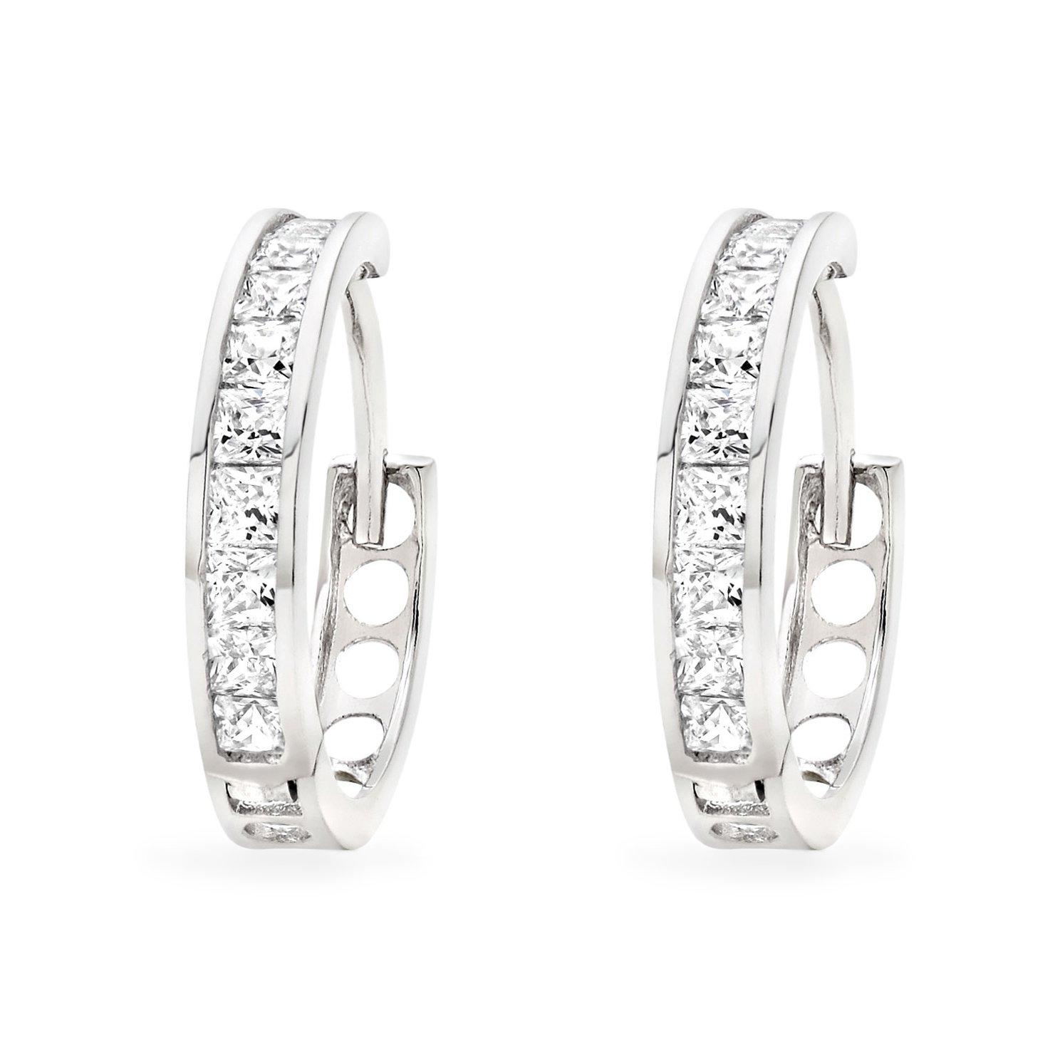 Small cubic zirconia hoop on sale earrings