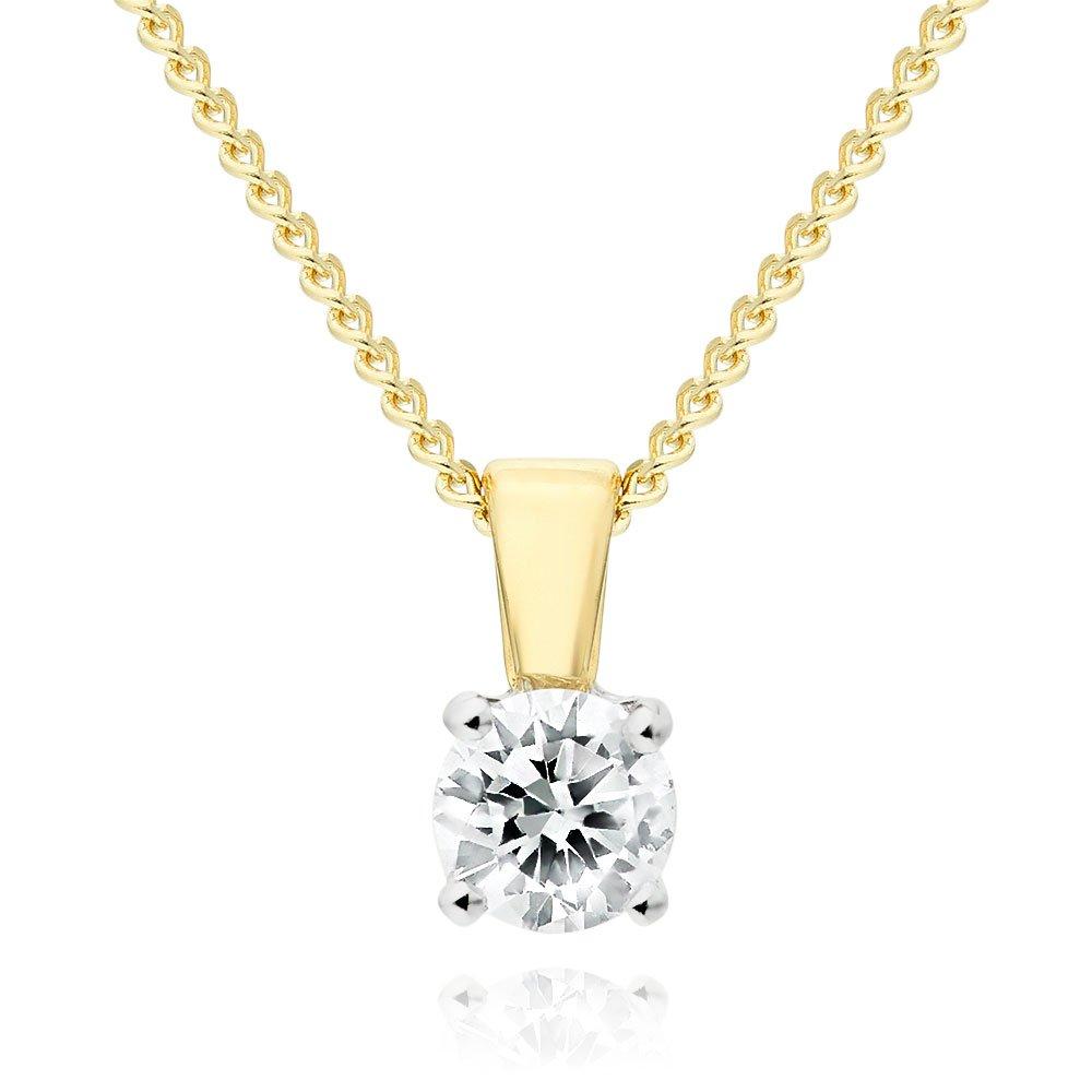 18ct Yellow Gold Diamond Pendant