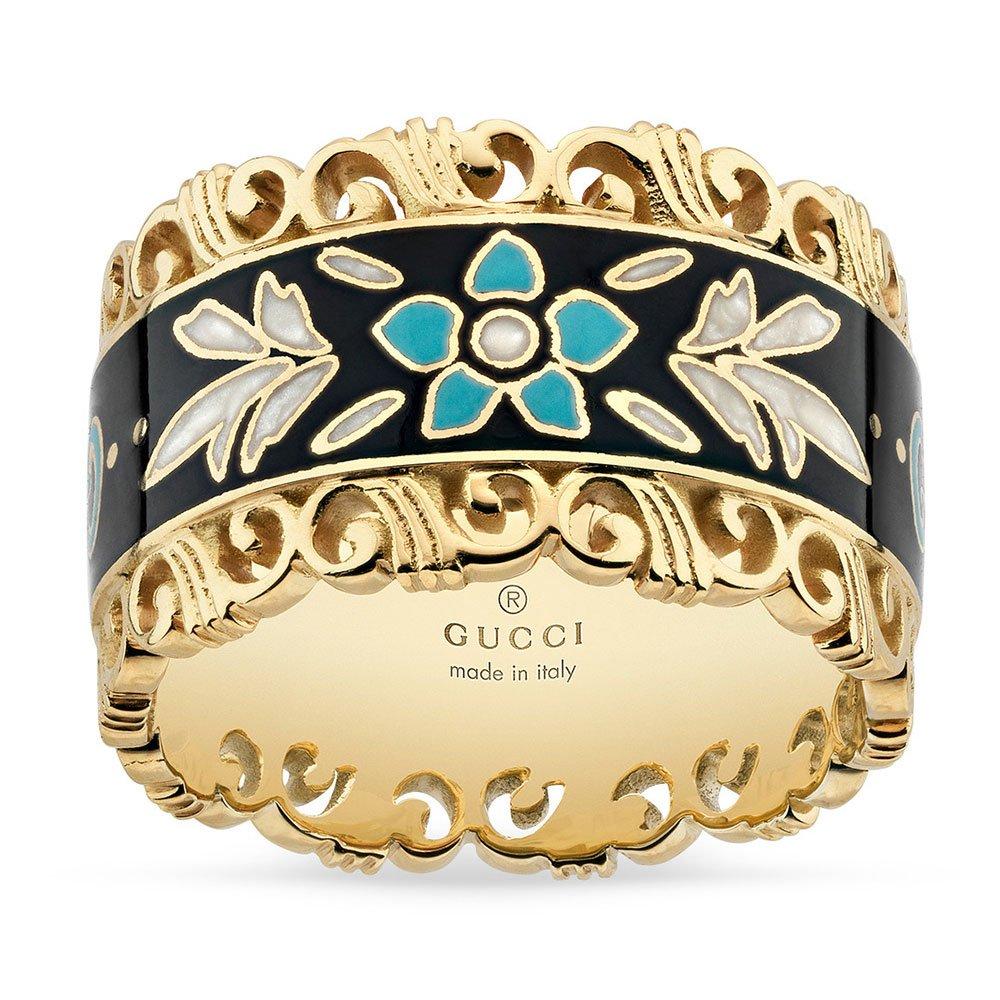 Gucci Icon Blooms 18ct Gold and Enamel 