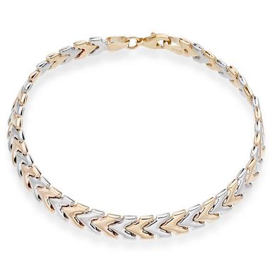 9ct Gold and White Gold Bracelet