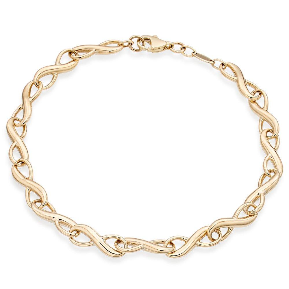 9ct Gold Diamond Infinity Bracelet