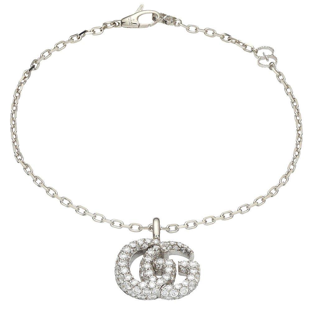 Gucci Running G 18ct White Gold Diamond Bracelet 0113101 Beaverbrooks the Jewellers