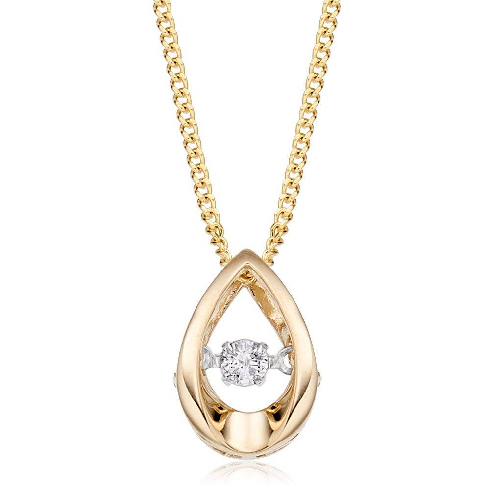 Dance 9ct Yellow Gold Diamond Pendant