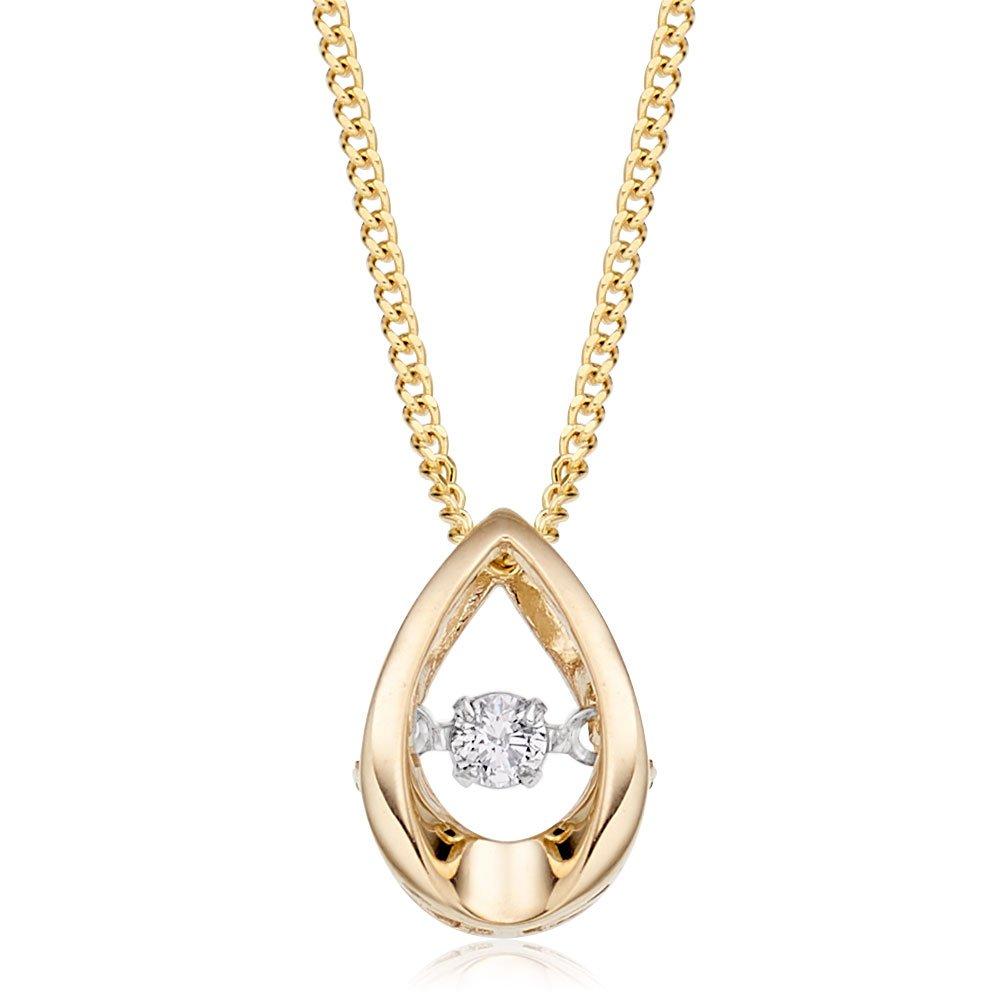Dance 9ct Gold Diamond Pendant