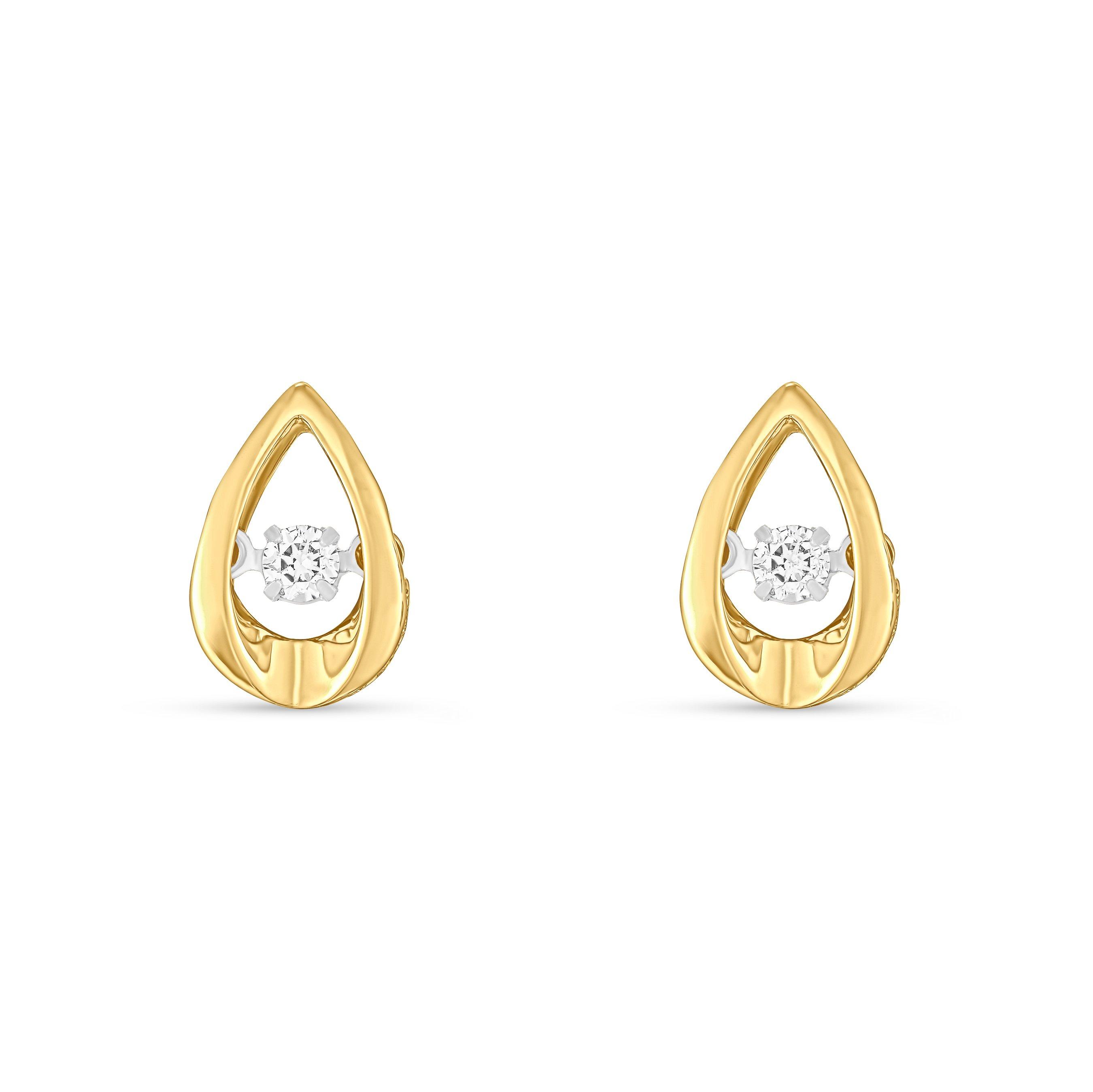 Dance 9ct Yellow Gold Diamond Earrings