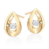 Dance 9ct Gold Diamond Earrings