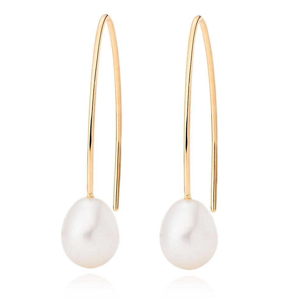 9ct Gold Freshwater Pearl Drop Earrings 