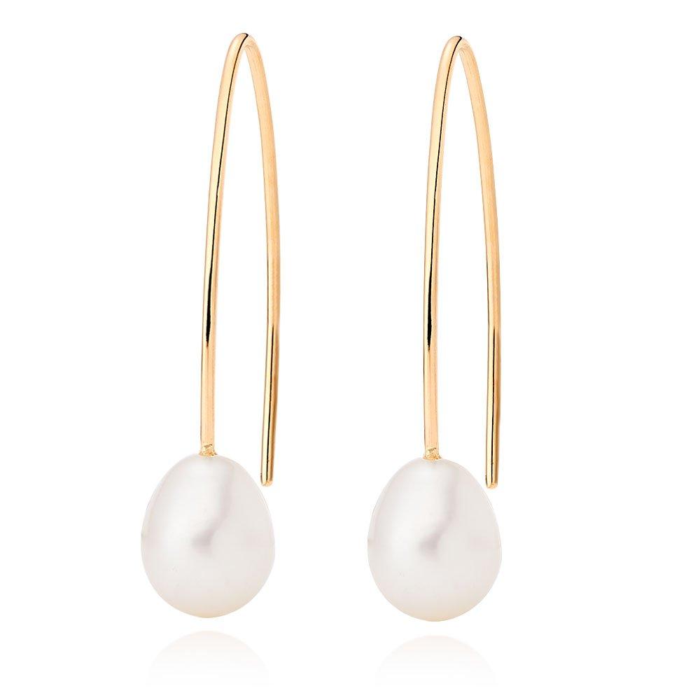 9ct Gold Freshwater Pearl Drop Earrings | 0113279 | Beaverbrooks the ...