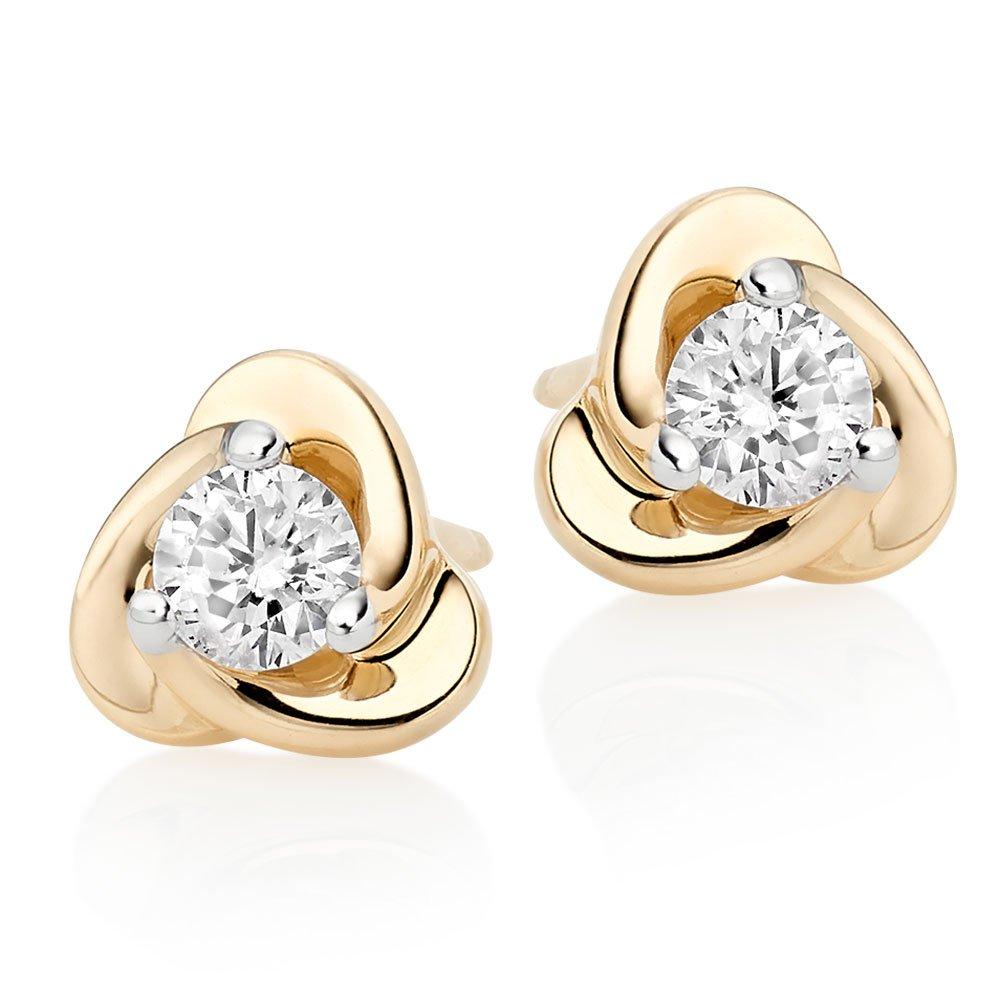 Gold on sale diamond studs