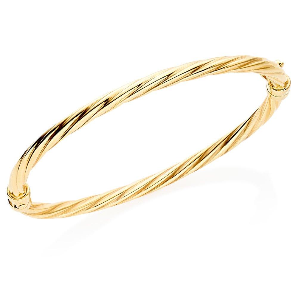 Mini B 9ct Gold Twist Bangle