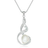 Glitter and Sparkle 9ct White Gold Freshwater Cultured Pearl Pendant