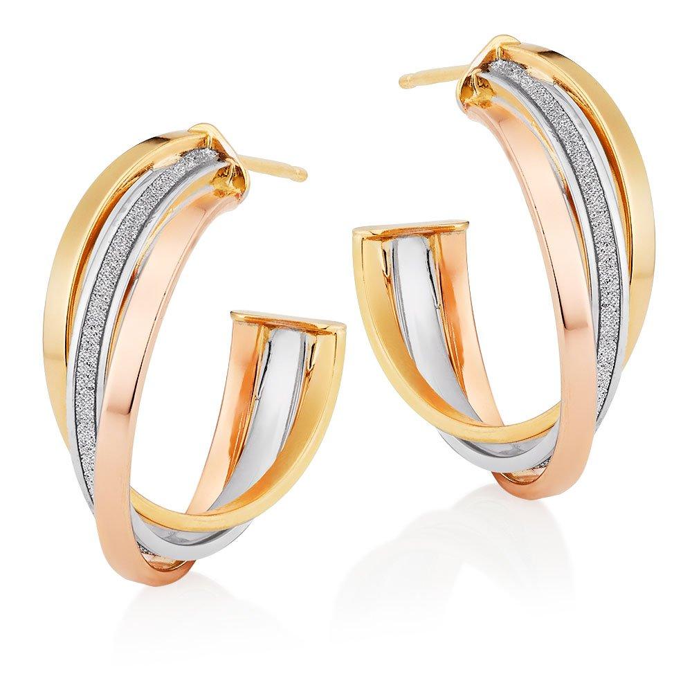 Hoop Earrings in Yellow, Rose or White Gold