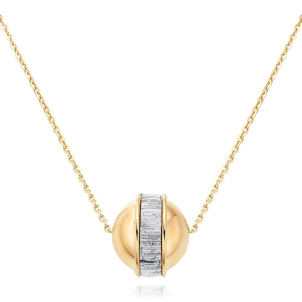 9ct Gold Glitter Ball Necklace 0115153 Beaverbrooks the Jewellers