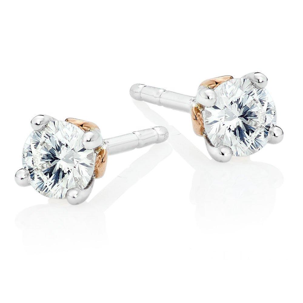 Beyond Brilliance 18ct White Gold and Rose Gold Diamond Earrings