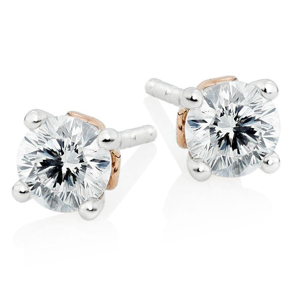 Beyond Brilliance 18ct White Gold and Rose Gold Diamond Earrings