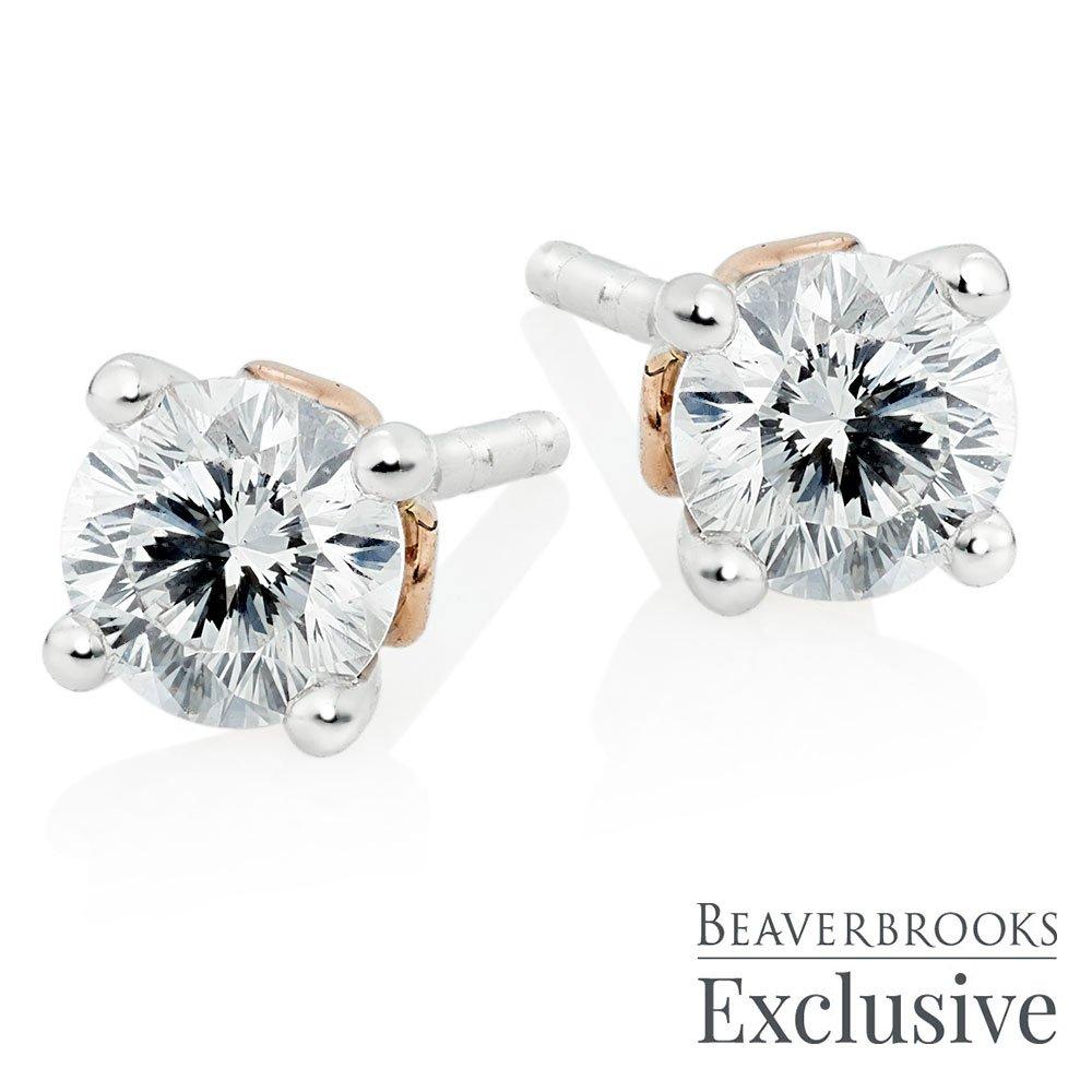 Beyond Brilliance 18ct White Gold and Rose Gold Diamond Earrings