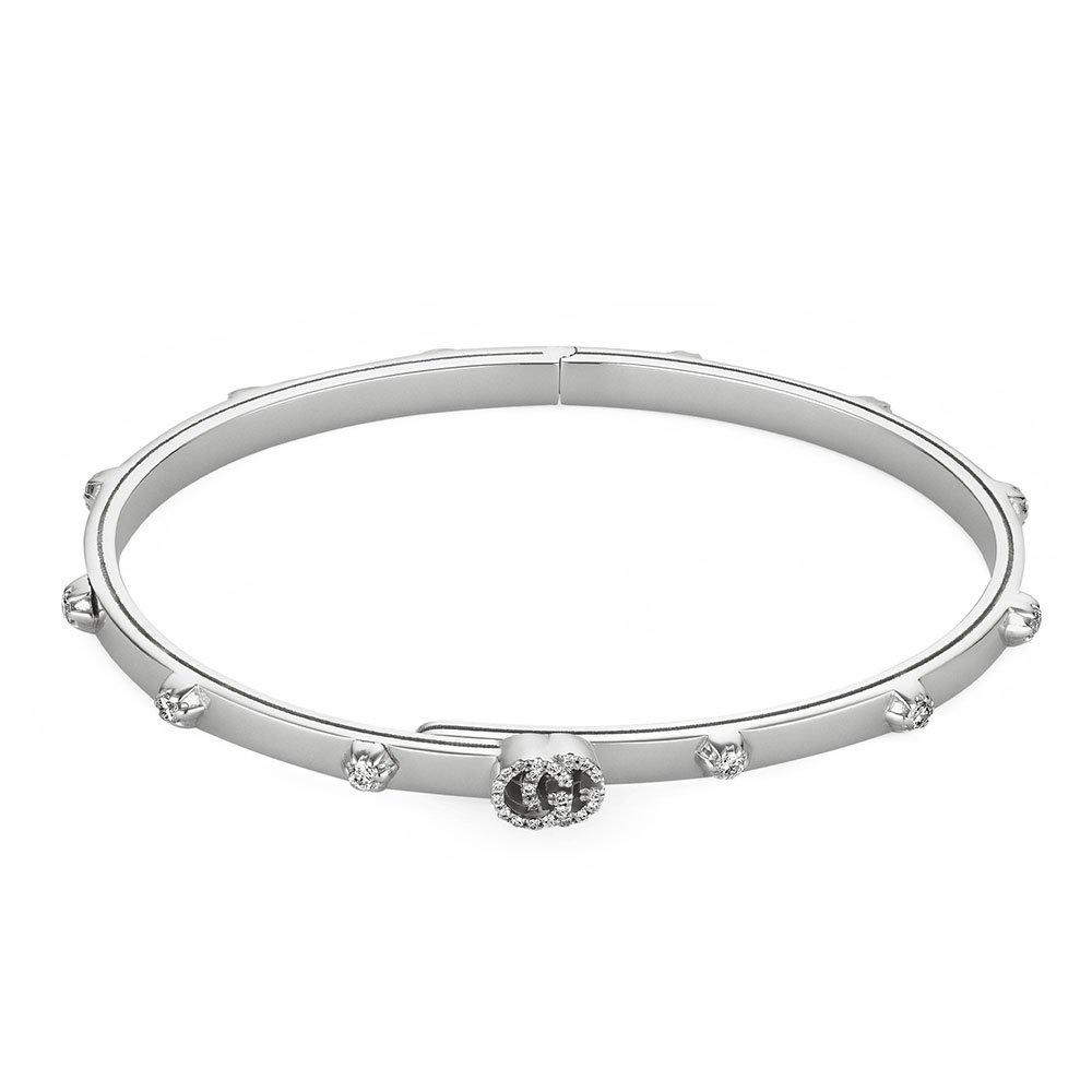 Gucci Running G 18ct White Gold Diamond Bracelet | 0116282 ...