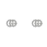 Gucci GG 18ct White Gold Diamond Earrings