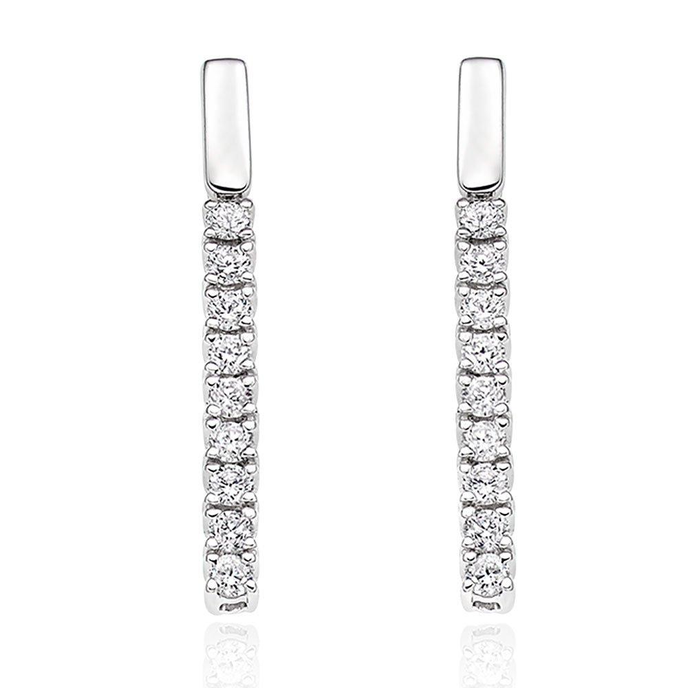 Bar earrings clearance white gold