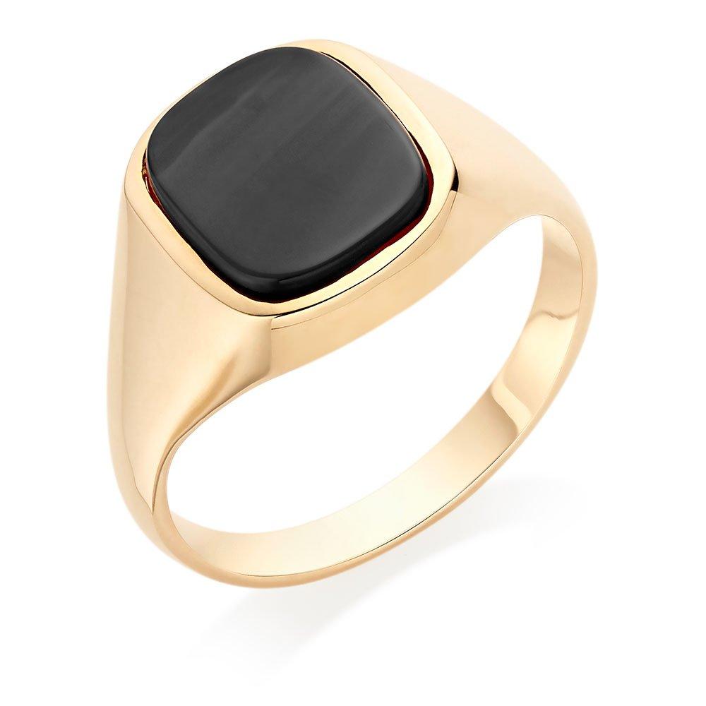 Black onyx yellow on sale gold ring