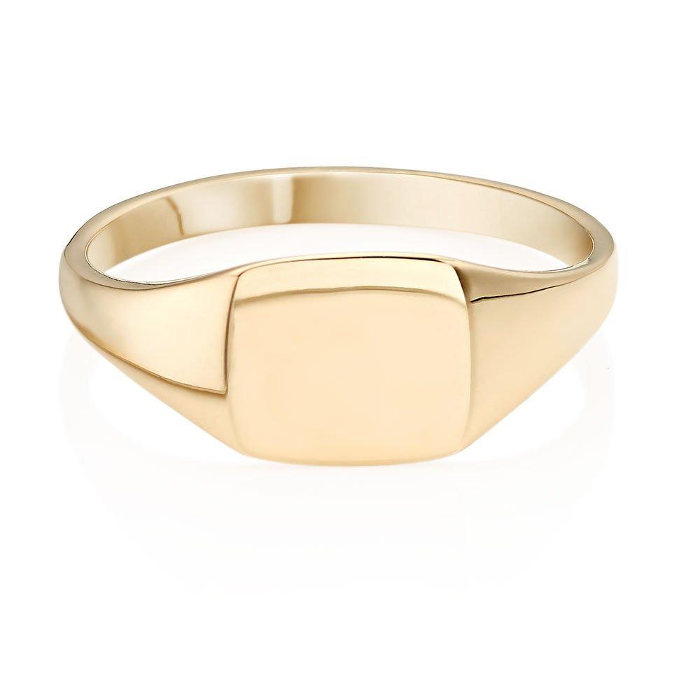 9ct Yellow Gold Signet Ladies Ring | 0118653 | Beaverbrooks the Jewellers