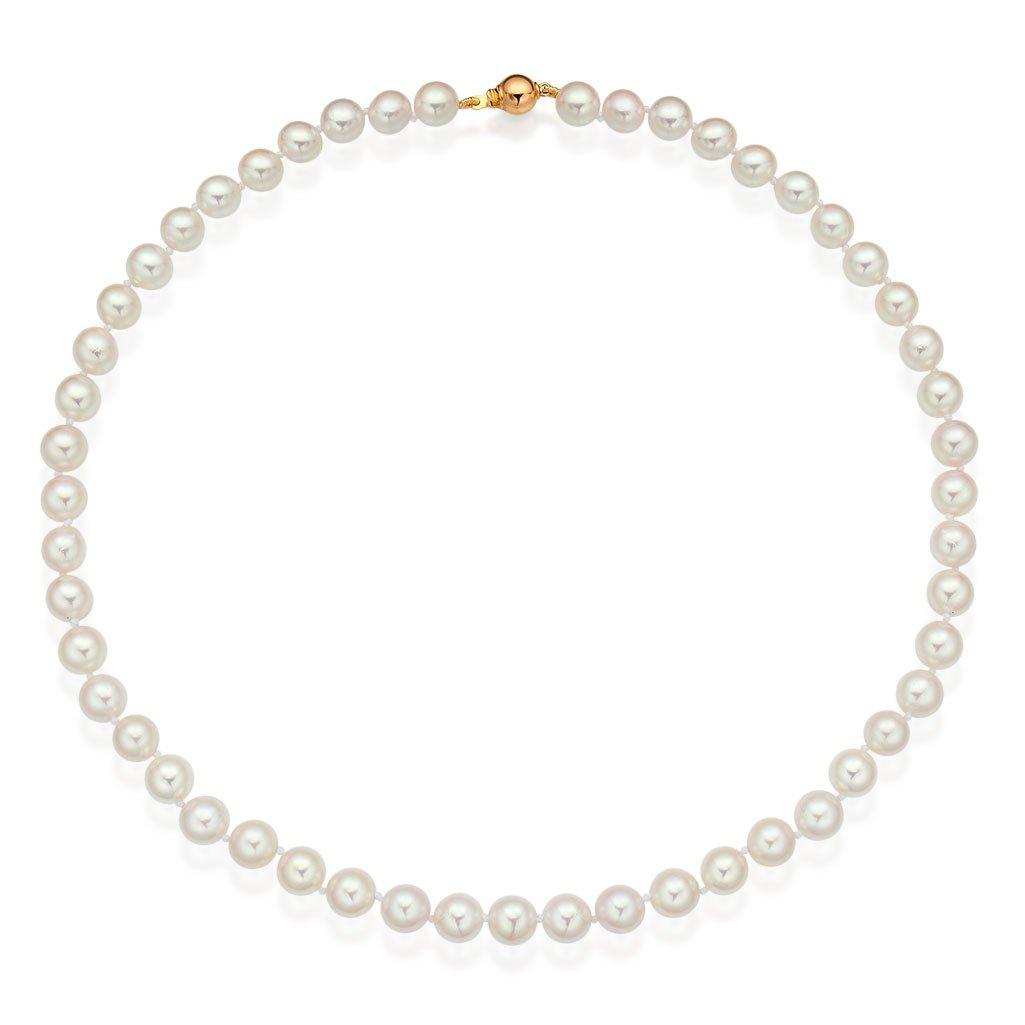 18ct Yellow Gold Akoya Pearl Necklace | 0119473 | Beaverbrooks the ...