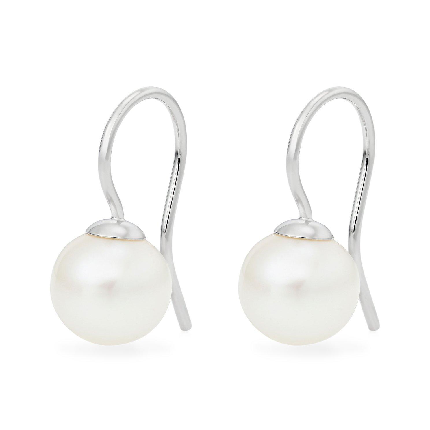 9ct White Gold Freshwater Cultured Pearl Earrings