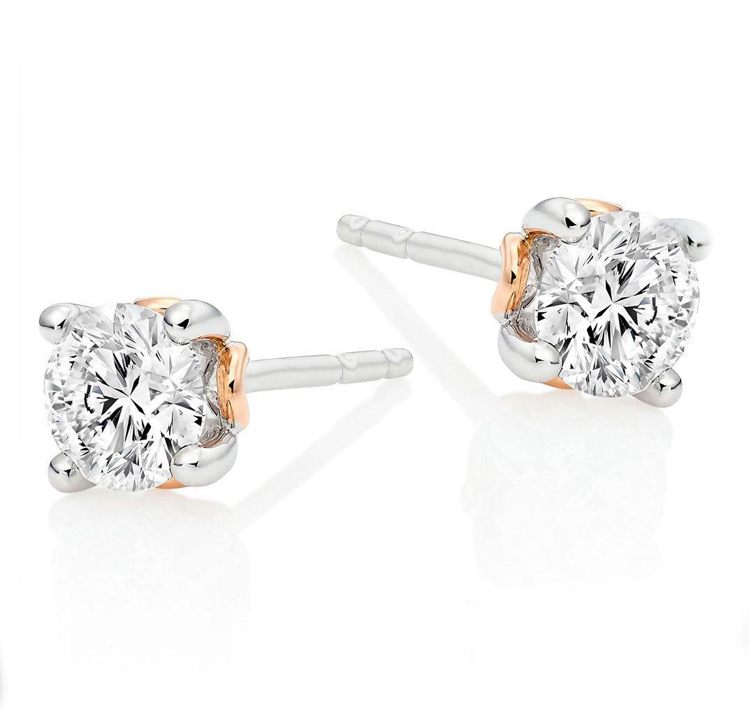 Beyond Brilliance 18ct White Gold and Rose Gold Diamond Earrings