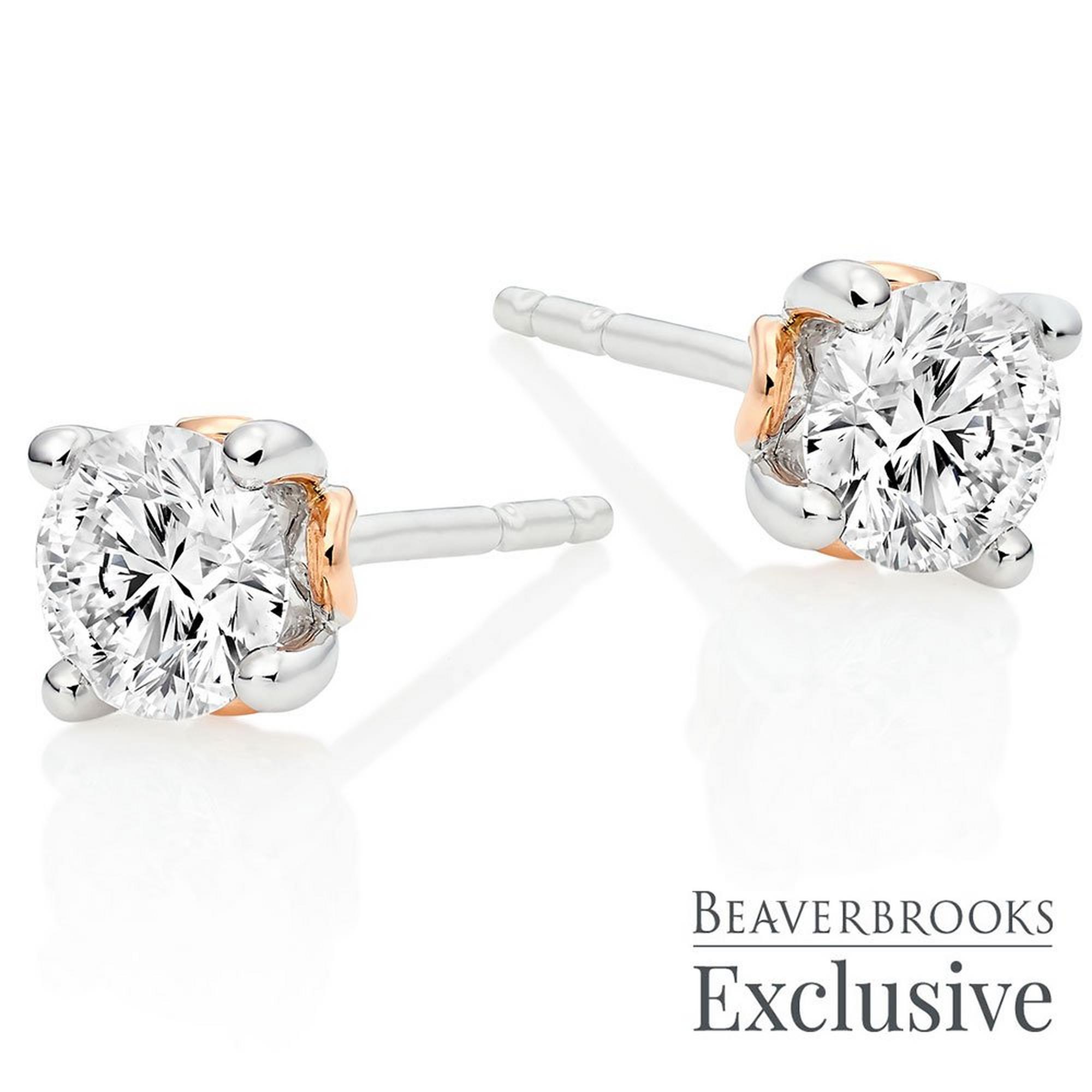 Beyond Brilliance 18ct White Gold and Rose Gold Diamond Earrings