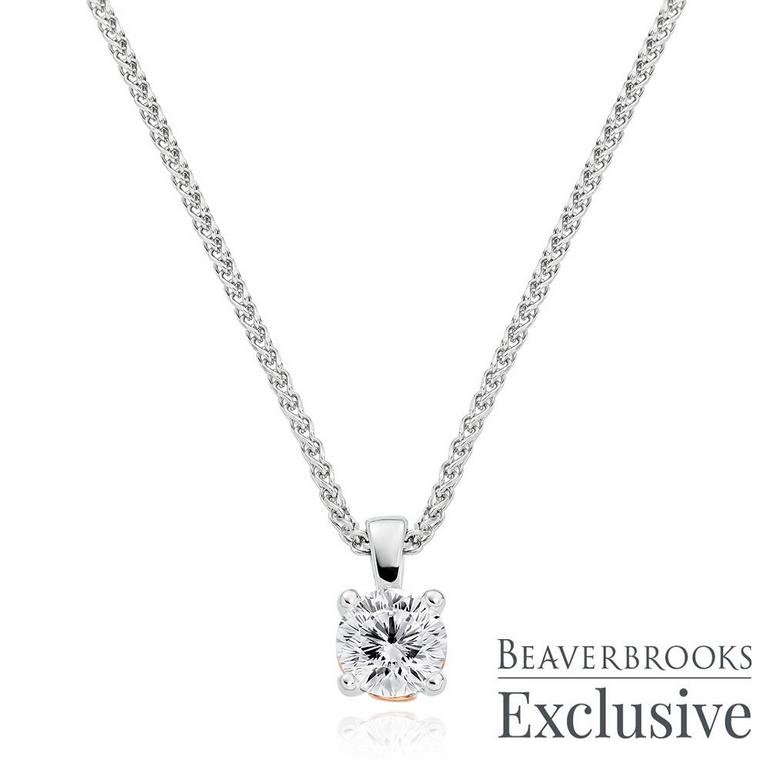 Beyond Brilliance 18ct White Gold and Rose Gold Diamond Pendant