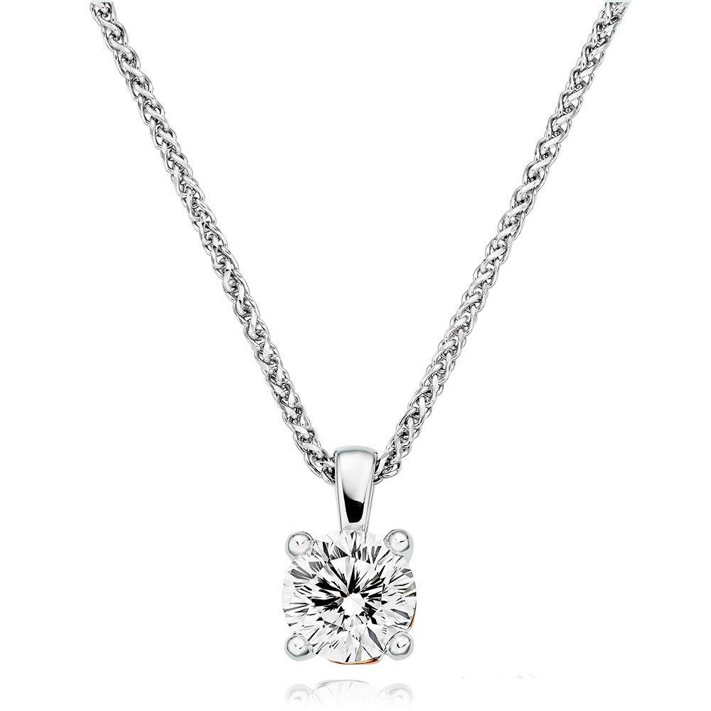 Beyond Brilliance 18ct White Gold and Rose Gold Diamond Pendant