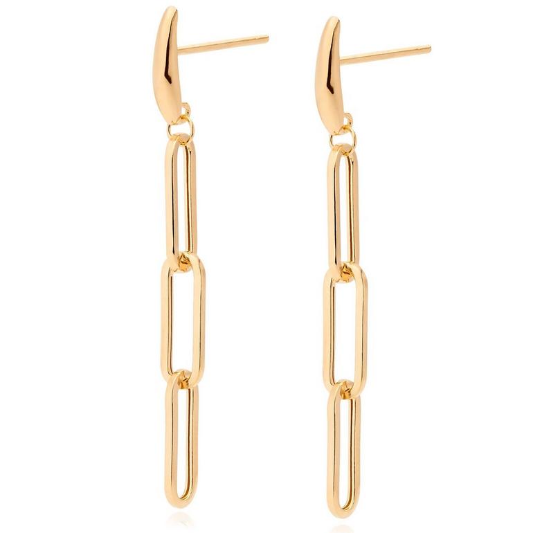 9ct Gold Link Drop Earrings