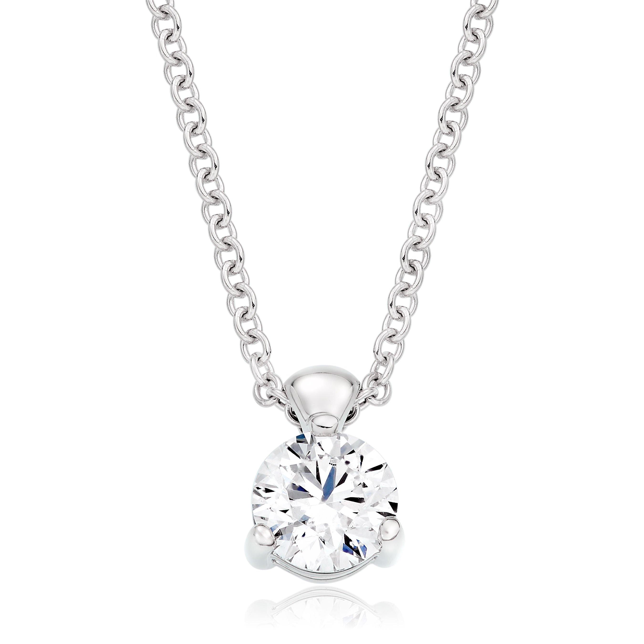 Diamond necklace 14k hot sale white gold