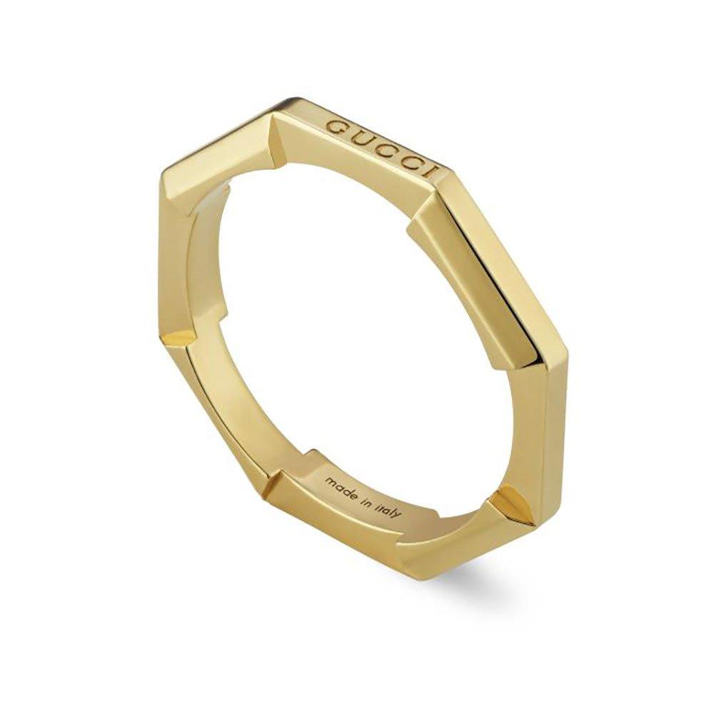 Gucci Link to Love 18ct Yellow Gold Mirrored Ring (N)