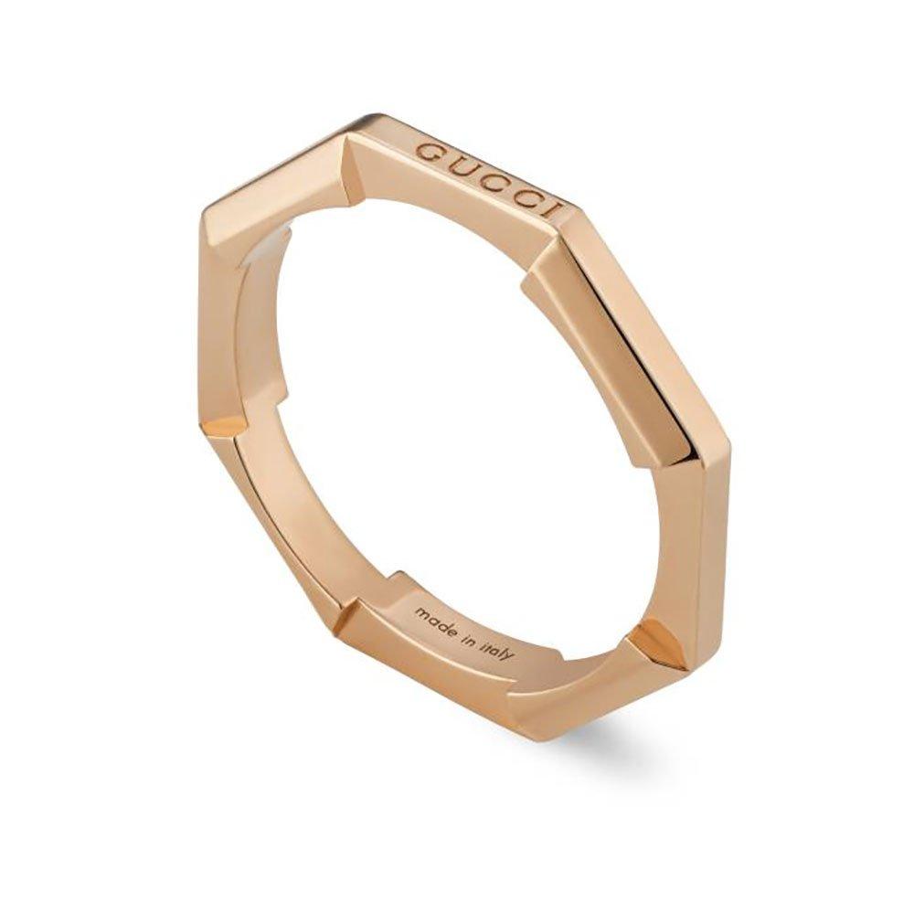Gucci Link to Love 18ct Rose Gold Mirrored Ring (P)