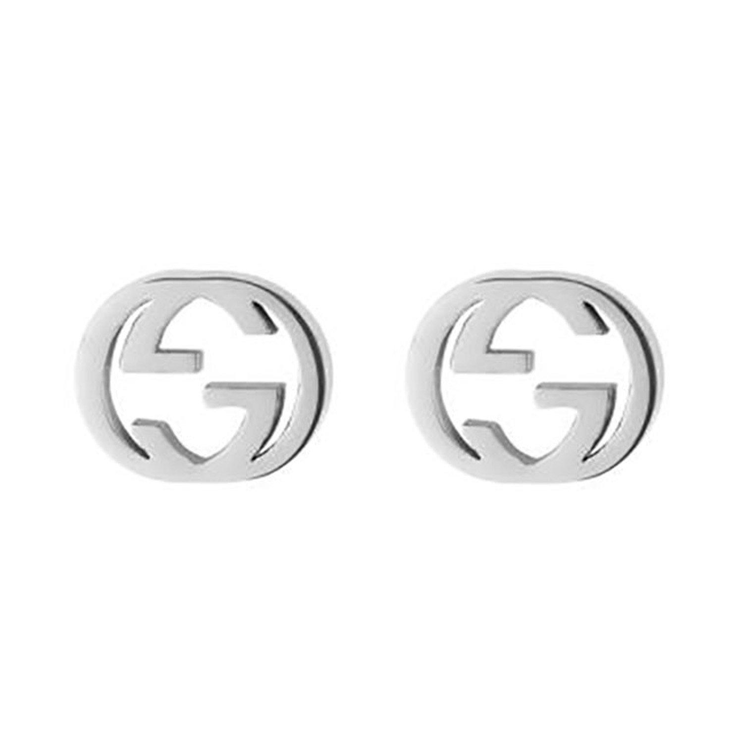 Gucci interlocking hot sale earrings silver