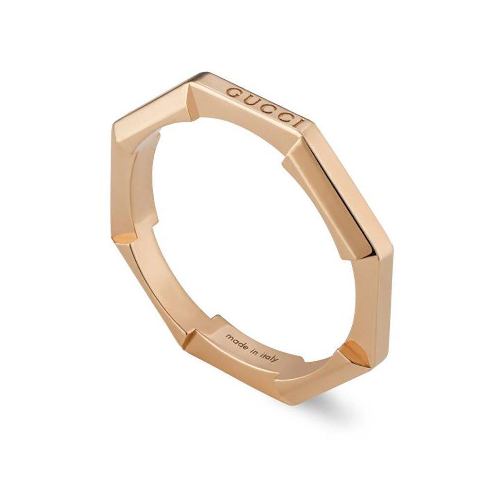 Gucci Link to Love 18ct Rose Gold Mirrored Ring (N.5)