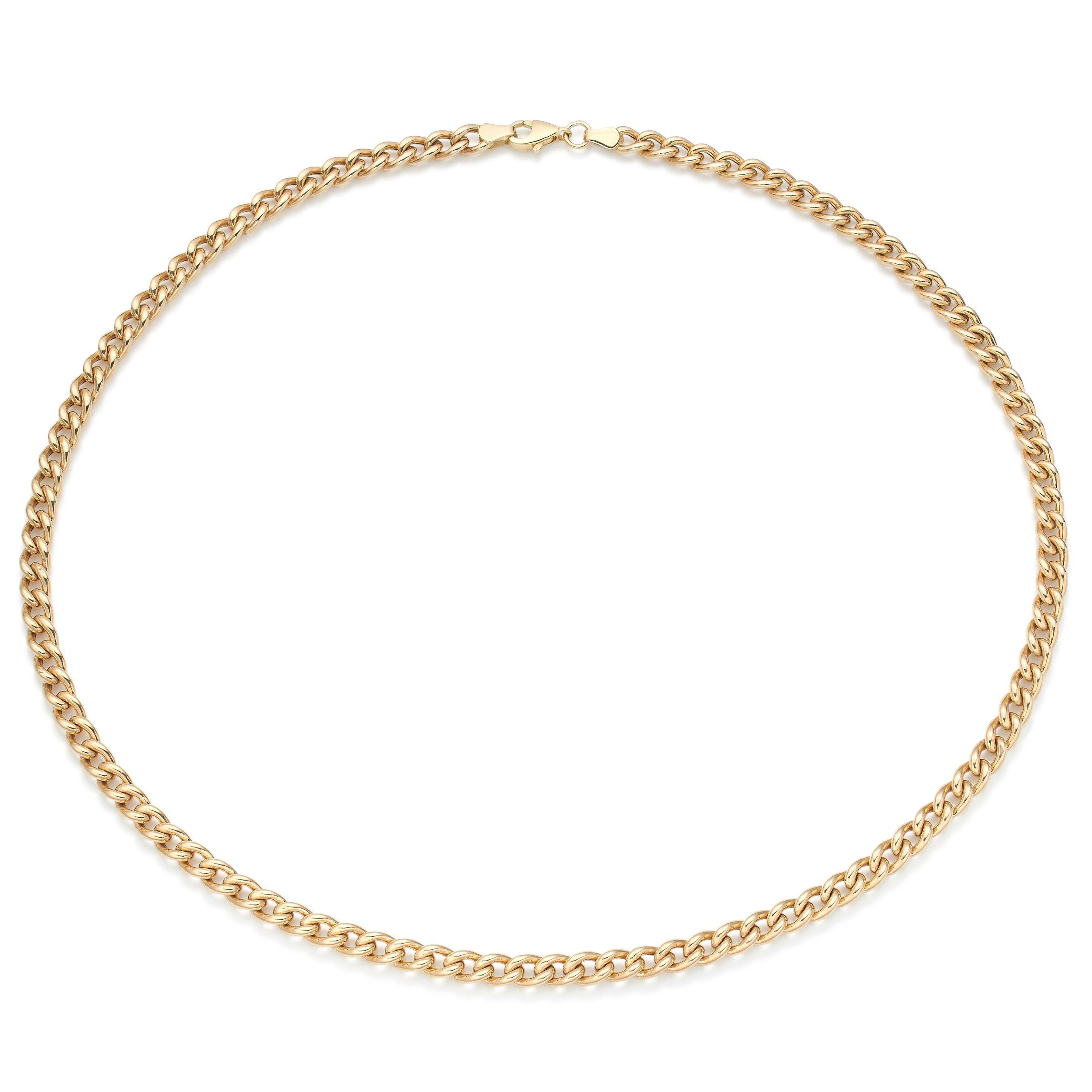 9ct Yellow Gold Link Necklace | 0127171 | Beaverbrooks the Jewellers