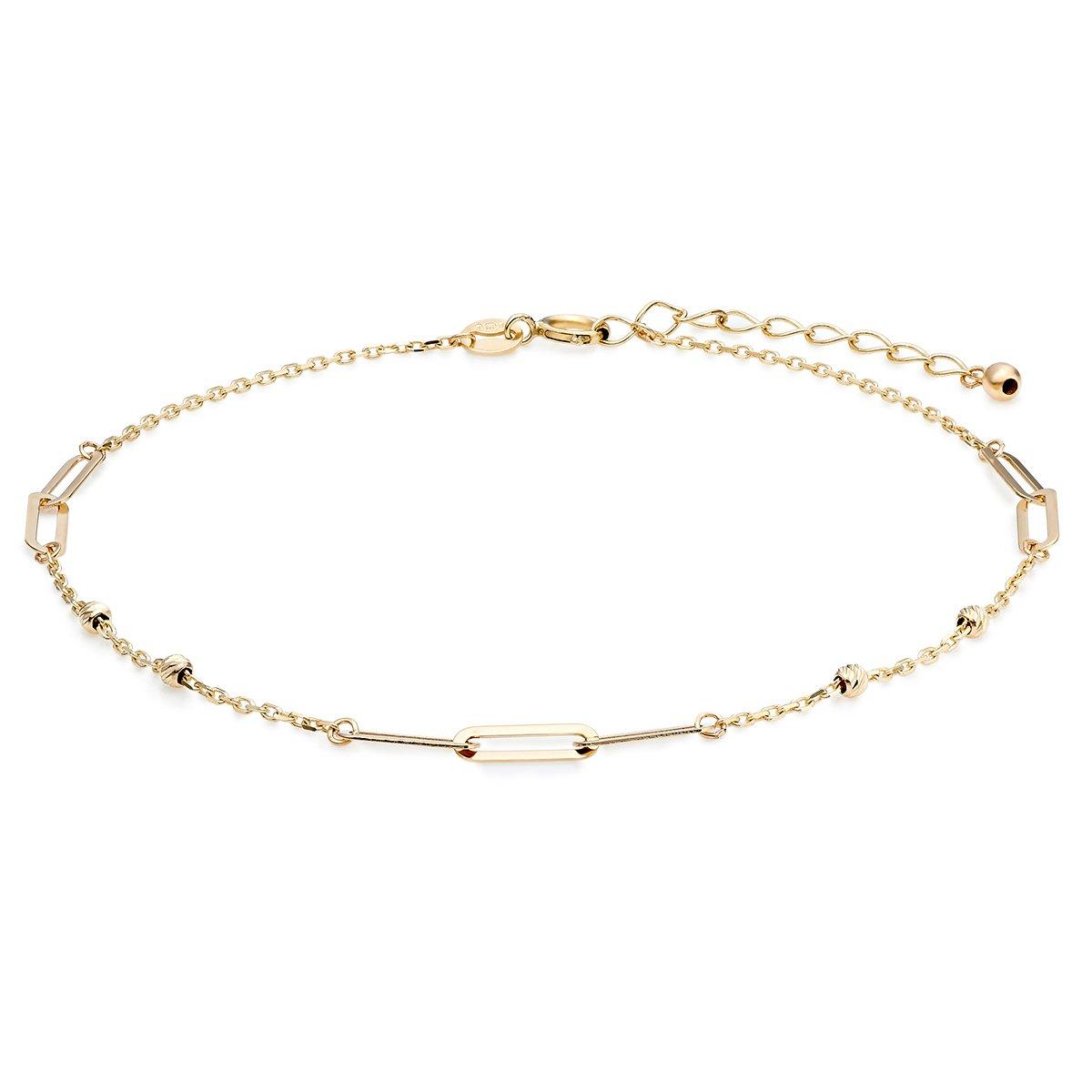 9ct Yellow Gold Plain Single N Initial Bracelet